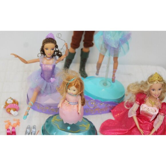 Barbie 12 Dancing Princess Lot Genevieve Isla Hadley Kathleen Prince Derek Shoes - Picture 3 of 13